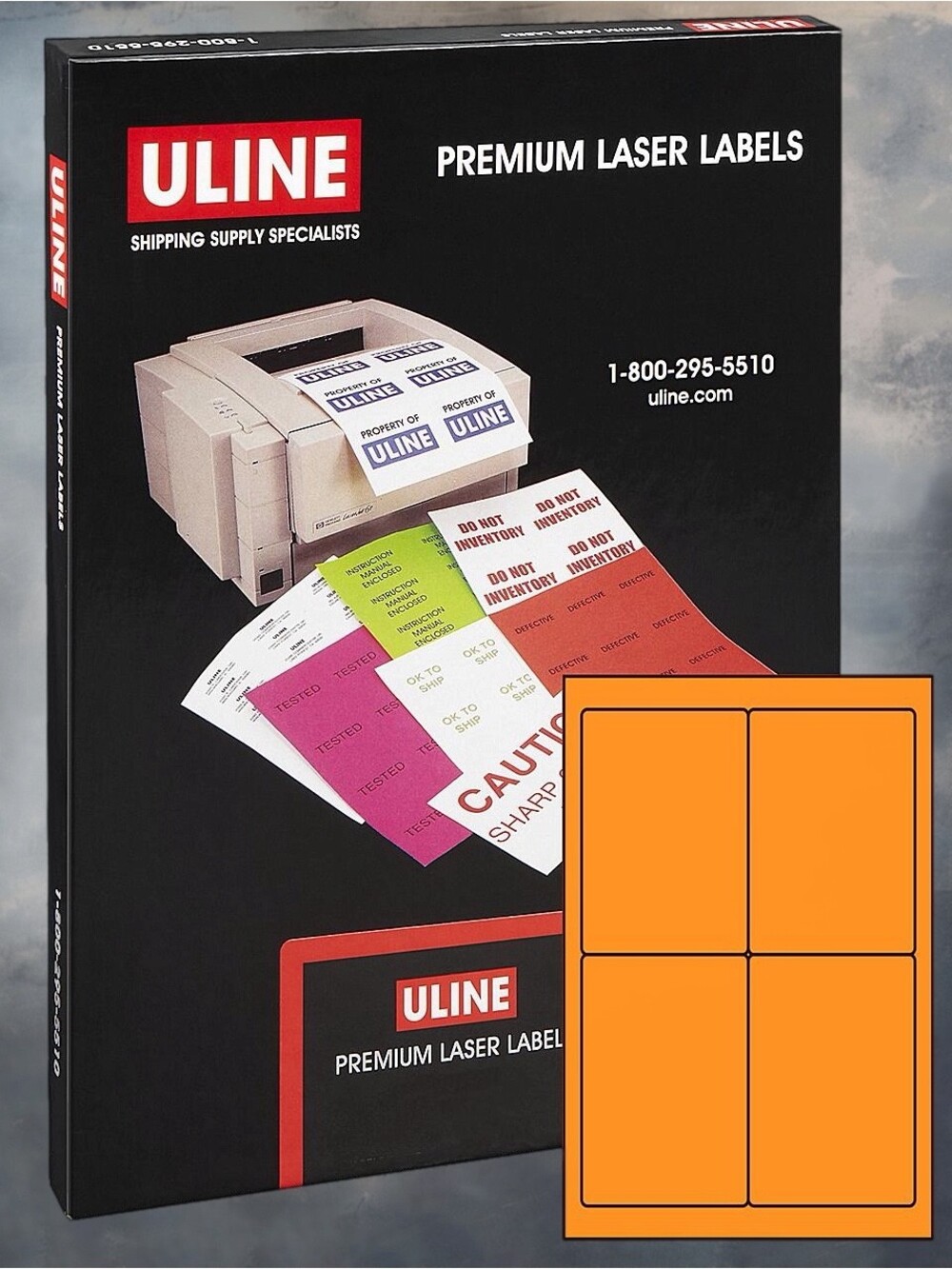 “NEW” ULINE Premium Laser Labels (4”x 6”) “SEALED” (400/Box) S-6229O